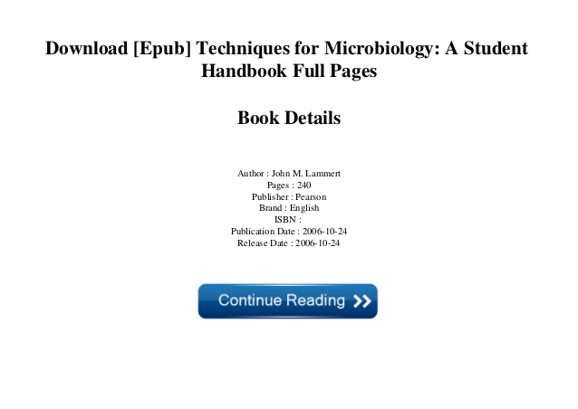 Techniques In Microbiology A Student Handbook Lammert Pdf Reader